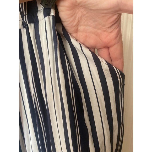 Torrid size 2 Sleeveless Navy & White Striped Challis Dress with Pockets - Picture 4 of 7